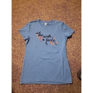The North Face T Shirt Medium Womens Blue Short Sleeve M Outdoor Hiking